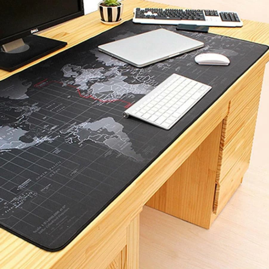World Map Mouse Pad Desk Protector